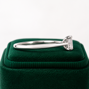 Bague de fiançailles solitaire en diamant taille princesse de luxe, en argent, certifiée IGI, classique, pour promesse de mariage, bijoux fins, cadeau de mariage - Product Image 2