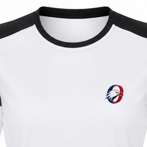 Maillot de rugby blanc et noir pour femmes, manches courtes, uniforme d'équipe, chemise de sport, tenue d'entraînement, vêtements de jeu athlétique en plein air - Product Image 3