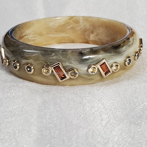 เครื่องประดับเรซิ่นวินเทจสุดโรแมนติกคลาสสิกประดับด้วยไข่มุกและเพชรกำไลแฟชั่นสำหรับของขวัญวันครบรอบปาร์ตี้ - Product Image 4