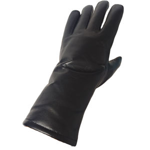 Leather <b>Gloves</b> Wrist Length Black Unlined Thermal Plain Style Winter Daily Use - Product Image 2