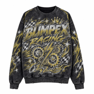 Sweat-shirt graphique unisexe surdimensionné personnalisé, en molleton épais, col rond, effet délavé vintage, impression sérigraphique intégrale, OEM, marque privée - Product Image 1