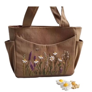 Sac en jute artisanal bleu clair, sac fourre-tout en toile de taille moyenne avec poignée d'épaule, sac de shopping pour usage quotidien, sac fourre-tout en jute - Product Image 1