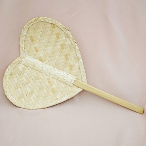 Abanicos de bambú estilo bohemio con forma de melocotón, abanicos de hoja de palma de alta calidad, abanicos de mano, cantidad al por mayor, precio económico - Product Image 2