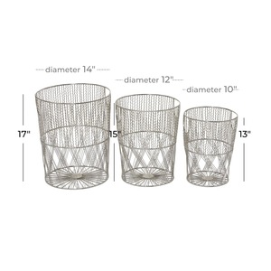 Panier de rangement en métal noir profond, organisateur d'étagère de placard spacieux - Product Image 3
