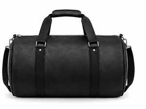 Bolsa de Viaje de Cuero Genuino para Hombre con Correa para el Hombro y Cierre de Cremallera - Product Image 1