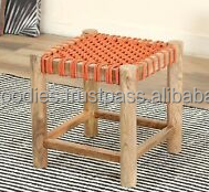 Eco-Friendly Apartment Ottoman Peeda <b>Stools</b> Natural Wooden Frame Space-Saving Multi-Purpose Modern Sitting <b>Stool</b> Bone Inlay - Product Image 6
