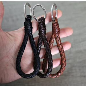 Llavero de Cuero Genuino Ligero con Anillas Metálicas, Cordón para Llaves de Coche y Soporte para Llaves con Correas para Coche, Anillos para Llaves Duraderos de Alta Calidad - Product Image 2