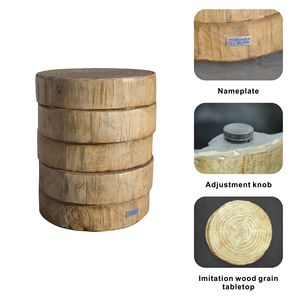 Natural Wood Finish Faux Wood Grain <b>Side</b> Table Indoor and Outdoor Indoor and Outdoor Tables - Product Image 5