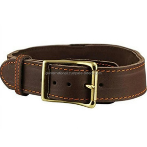 Collier en cuir pour chien et chien avec poignée pour un contrôle facile Design et taille sur mesure Collier pour chien en cuir véritable - Product Image 4