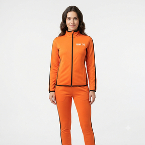 Survêtement sportif pour femme Hawk Eye, orange, fermeture éclair intégrale, coupe classique, couleur unie, respirant, polyester, vêtements d'automne - Product Image 6