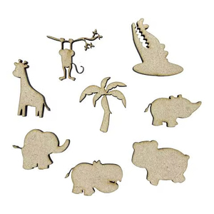Juego de 8 figuras de madera MDF nuevas, juguete de aprendizaje, producto superventas, juguete de madera para niños, para interiores. - Product Image 1