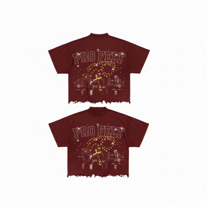 Fashionable Stylish Men's Loose High Street 100% Cotton Vintage Comfortable Low MOQ Custom Logo Hip Hop Breathable T-shirt - Product Image 5