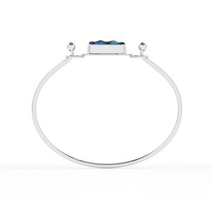 925 Sterling Silver Twister <b>Bracelet</b> Labradorite Gemstone Rough Shape Natural Bezel Setting Luxury High Finish Unisex Women - Product Image 6