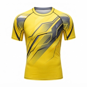 Camiseta de Compresión de Manga Corta con Sublimación Personalizada OEM para MMA, Rashguard para Jiu Jitsu, Grappling, Entrenamiento en Gimnasio - Product Image 4