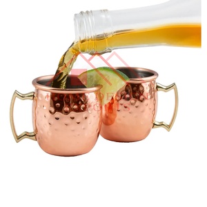 Cadeau de fête de mariage, cadeau de fête de célibataire, tasse à bière réfrigérée en cuivre pur, meilleure vente, tasse à bière cadeau, tasse à mule de Moscou en cuivre de 16 onces - Product Image 3