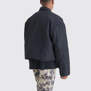 Veste matelassée pour homme sur mesure, nouvelle conception, veste légère d'hiver, grande taille, imperméable, respirante, fermeture éclair en cuir de vache - Product Image 5