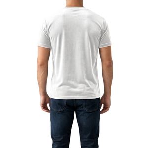 Breathable Pure <b>White</b> Velvet T Shirt Men Velour Short Sleeve <b>Tee</b> Premium Soft Touch Crew Neck Winter Base Layer Velour T-Shirts - Product Image 2