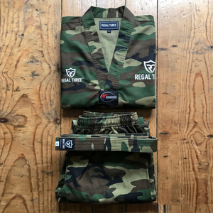 Uniforme de Taekwondo Regal Three BJJ Camuflaje, 100% Poliéster Transpirable, Trajes de Taekwondo Unisex - Product Image 3