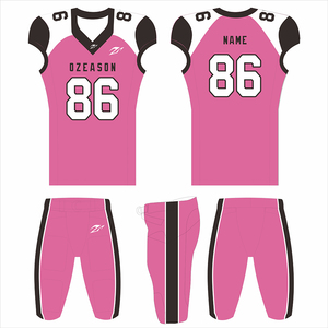 Maillot de football américain personnalisé, nouvelle saison, rouge et blanc, ensemble de football de club, manches courtes, 100% viscose/coton respirant, uniforme d'équipe - Product Image 3