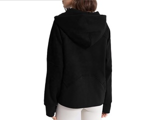 Sudadera con capucha de forro polar de algodón largo con cremallera, de marca de lujo, personalizada, de calidad original, para hombre y mujer, de tejido técnico, estilo chándal liso - Product Image 2