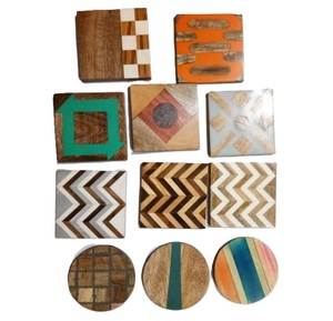 Luxury Design Marble <b>Coaster</b> Stone and <b>Coaster</b> Tea Handcrafted Decorative Tea <b>Coaster</b> Round Pads <b>White</b> Marble <b>Coaster</b> Sets 4 Pcs - Product Image 3