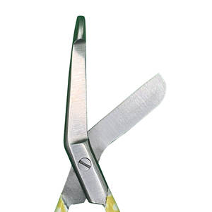 Ciseaux de traumatologie jaunes (lot de 3) et pinces à artères avec points blancs imprimés et revêtement au fluorure pour usage médical - Product Image 5