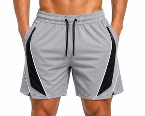 Shorts de sport en toile vert olive pour homme, séchage rapide, avec cordon de serrage à la taille, longueur mi-cuisse, pour entraînement et gym, écologiques - Product Image 4