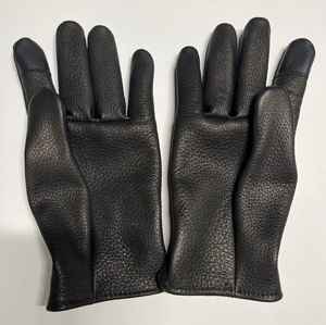 Gants de conduite en cuir de daim noir, compatibles avec les écrans tactiles - Product Image 2