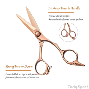 Tijeras Profesionales de Peluquería de Acero Inoxidable Premium de 6.5 Pulgadas, Ligeras y Afiladas para Adelgazar el Cabello - Product Image 4