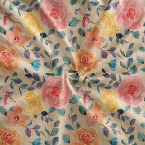 Tissu Chanderi en coton et soie imprimé numériquement, respirant, léger, 100 GSM, biologique, personnalisé, de haute qualité, pour vêtements de filles brodés - Product Image 5