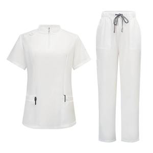 Collar Zipper Medical Scrubs <b>Set</b> for <b>Doctors</b> and Nurses Surgical Uniform Hand Washing Suit Zipper Collar Medical Uniform <b>Doctor</b> - Product Image 1