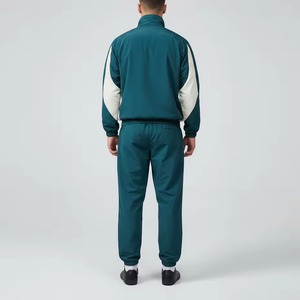 Ensemble de survêtement surdimensionné personnalisé en nylon, pantalon de survêtement ample, ensemble de jogging deux pièces, survêtement coupe-vent en nylon pour hommes - Product Image 4