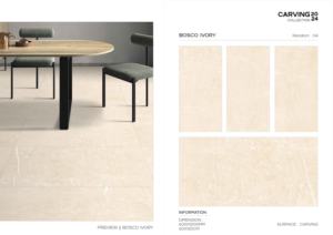 Azulejos de Porcelana Esmaltada con Acabado Tallado Decorativo para Pisos Interiores y Aplicaciones en Paredes en Espacios Premium - Product Image 2