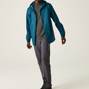 Chaqueta Cortavientos Impermeable con Capucha para Hombre, Estilo Clásico, Material Suave Ecológico, Ajuste Cómodo, Uso Diario Informal - Product Image 2