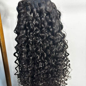 Extensions de cheveux humains bouclés, ondulés et raides, naturels, légers, écologiques, en vrac - Product Image 1
