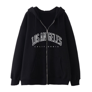 Sweat à capuche unisexe personnalisé de haute qualité avec fermeture éclair, en tissu jersey décontracté, manteau de sport d'hiver avec poche kangourou - Product Image 3