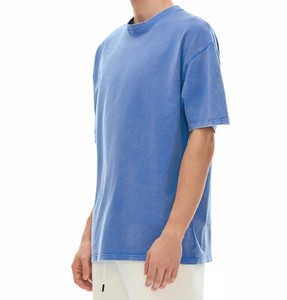 Camiseta Oversize Vintage para Hombre con Lavado Ácido, de Algodón 100% de 200GSM de Alto Gramaje, Cuello Redondo, Manga Corta, con Letras, Antiencogimiento, Estilo Urbano Personalizado - Product Image 2