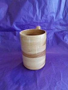 Chope à bière artisanale en bois de hickory, récipient de boisson en bois, chope à bière en bois - Product Image 6
