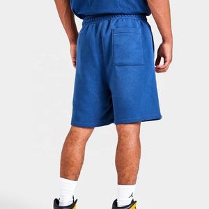Vintage Washed Cotton <b>Fleece</b> Sweat <b>Shorts</b> for <b>Men</b> Eco-Friendly Solid Streetwear Fashion Elastic Waist Custom Casual Baggy - Product Image 2