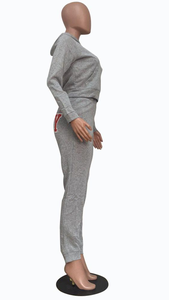 Ensemble de survêtement vert 2 pièces pour femme, manches longues, col montant, cordon de serrage, pantalon de jogging sportif, motif uni, tenue d'automne, antistatique - Product Image 6