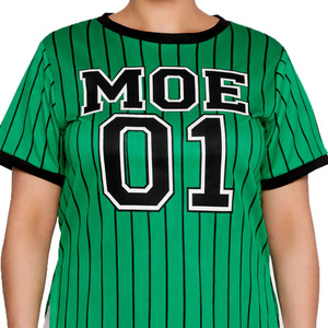 Custom Sublimation Women’s Pinstripe American Football Jersey T Shirt Athletic Streetwear Team Graphic Top OEM ODM Wholesale USA - Product Image 5