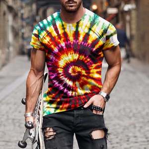 Camisetas de Verano para Hombre, Cuello Redondo, Estampado Divertido, Manga Corta, Corte Regular, Talla Grande, 180 GSM, 100% Algodón - Product Image 1