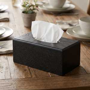 Porte-mouchoirs en bois minimaliste |   Boîte à serviettes en bois noir moderne, décoration pour la maison, le bureau et les chambres d'hôtel de luxe - Product Image 4