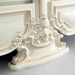 High End Classic French Wardrobe <b>Mirror</b> Door Mahogany Wood Hand Carved Cream Luxury Bedroom Furniture Customized for Villa Hotel - Product Image 6