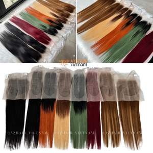 Cierre de encaje 2x4 5x5 para hacer peluca, vendedores de cabello vietnamita, pelucas de cabello humano liso de hueso para extensiones de cabello de mujeres negras - Product Image 6