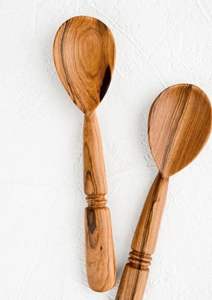 Utensilios para Ensalada de Madera de Acacia Hechos a Mano, Tenedor y Cuchara de Madera Sólida para Frutas, Bocadillos y Ensaladas, Accesorios de Cocina para el Hogar - Product Image 2