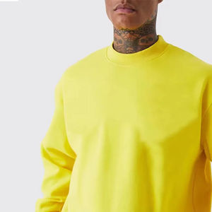 Ensemble haut et pantalon à manches longues 100% coton à motif uni pour hommes, mode hivernale grande taille - Product Image 6