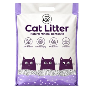 Litière Naturelle pour Chat Haute Absorption Forte Agglomération Contrôle des Odeurs Sans Poussière Sûre à Base de Plantes Bentonite OEM ODM Marque Privée Vrac - Product Image 1