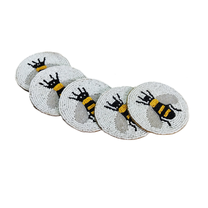 Posavasos bordados a mano con cuentas, juego de vajilla decorativa de lujo para restaurantes, cafeterías, posavasos artesanales promocionales con cuentas. - Product Image 6
