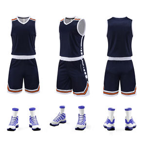 Ensemble de basket-ball en jersey personnalisé pour hommes short en maille respirante et uniforme grande taille technologie imprimée d'été - Product Image 4